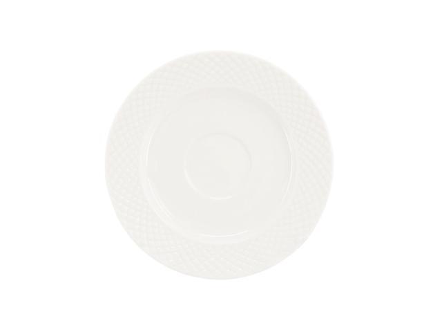 Elama Sol 12 Piece 3 Ounce Porcelain Espresso Cup with Saucer Set in White