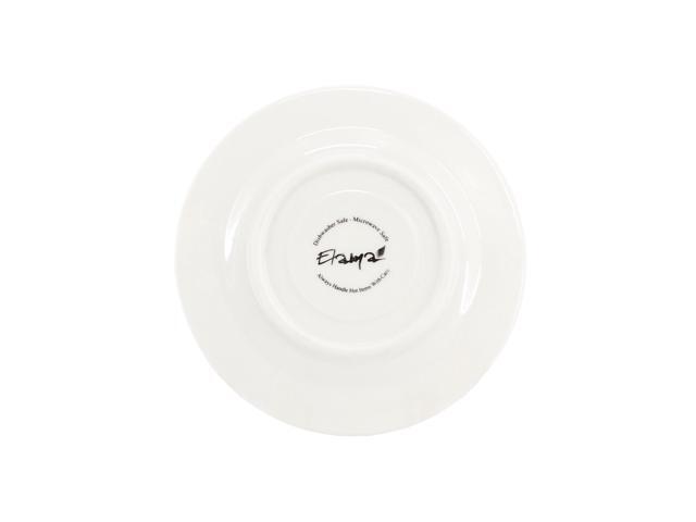 Elama Sol 12 Piece 3 Ounce Porcelain Espresso Cup with Saucer Set in White