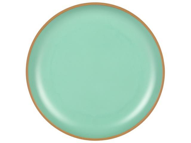 Gibson Home Rockabye 12 Piece Double Bowl Melamine Dinnerware Set in Green