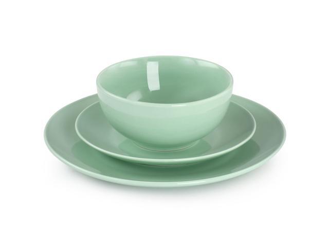 Elama Luna 18 Piece Porcelain Dinnerware Set in Mint