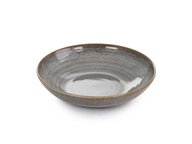 Gibson Elite 12 Piece Dreamweaver Round Earthenware Dinnerware Set in Gray