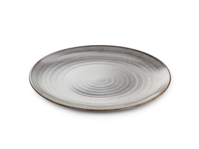 Gibson Elite 12 Piece Dreamweaver Round Earthenware Dinnerware Set in Gray