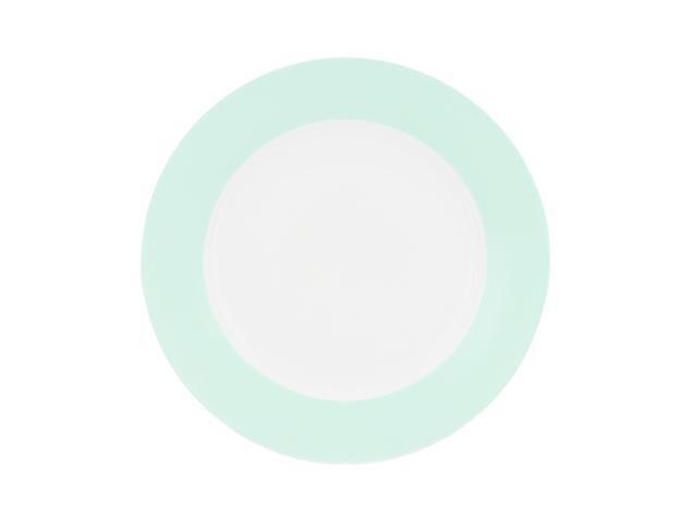 Martha Stewart 12 Piece Banded Fine Ceramic Dinnerware Set in Baby Blue