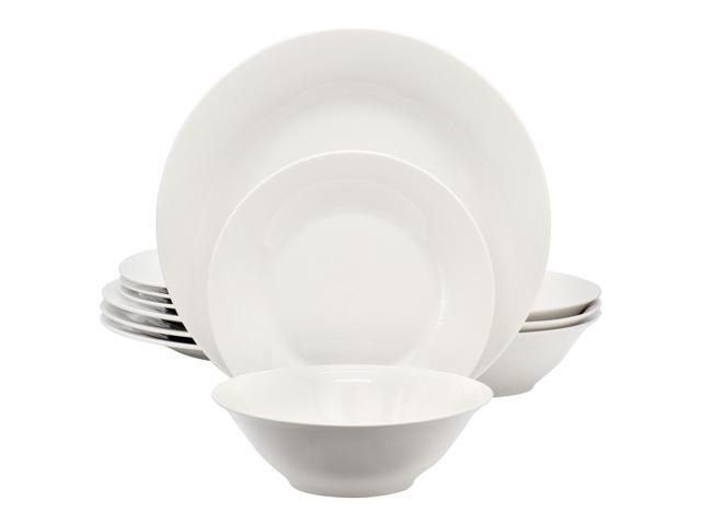 Gibson Home Everyday 12 Piece Round Fine Ceramic Dinnerware Set