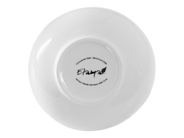 Elama Professional Kitchen 12 Piece Porcelain Bowl Set in White