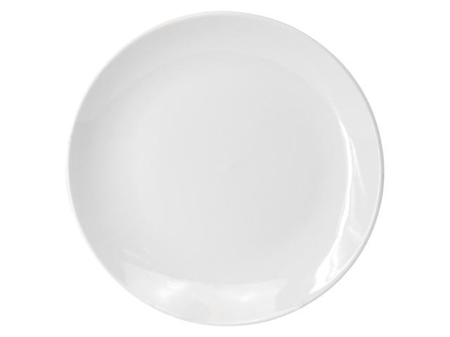 Elama Professional Kitchen 12 Piece Round Porcelain Salad Plate Set in White