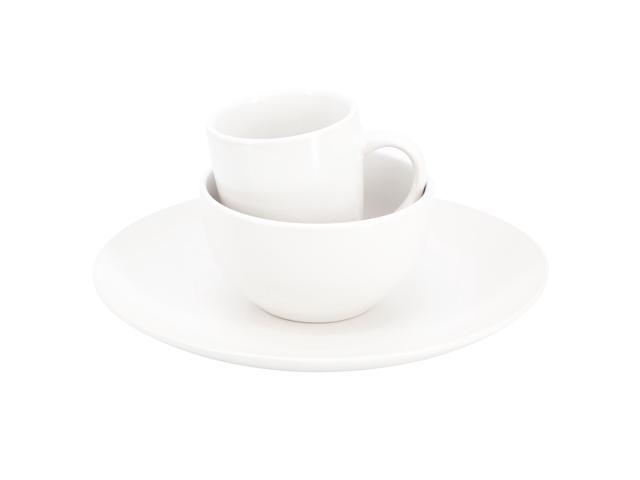 Gibson Home Everyday Plus 12 Piece Round Stoneware Dinnerware Set in White