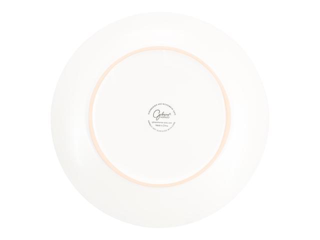 Gibson Home Everyday Plus 12 Piece Round Stoneware Dinnerware Set in White