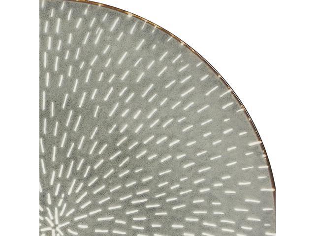Gibson Elite Matisse 16 Piece Stoneware Dinnerware Set in Grey with Reactive Glaze