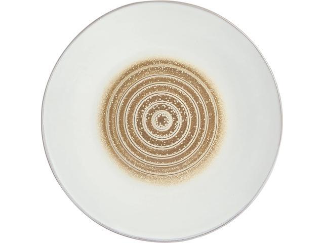 Gibson Elite Spiral Embossed 16 Piece Stoneware Dinnerware Set in Taupe