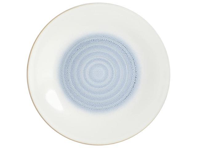 Gibson Elite Spiral Embossed 16 Piece Stoneware Dinnerware Set in Blue