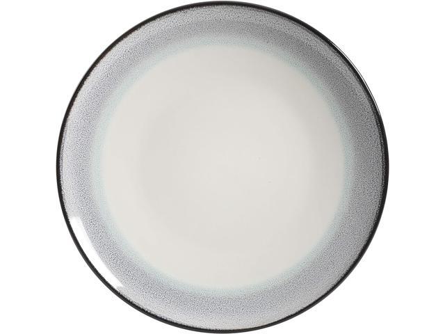 Gibson Elite Rings of Saturn 16 Piece Reactive Glaze Stoneware Dinnerware Set in Teal