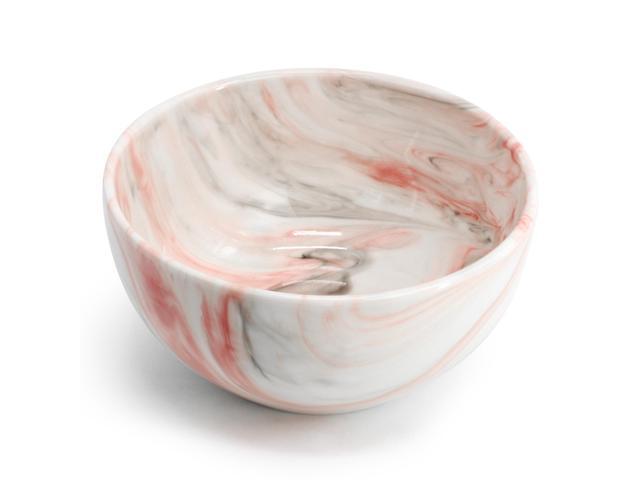 Elama Fine Marble 16 Piece Porcelain Dinnerware Set in Red and Gray