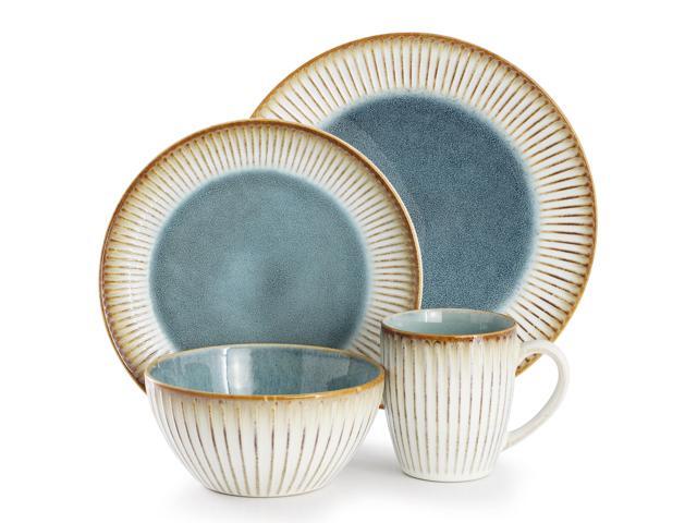 Elama Louann 16 Piece Stoneware Dinnerware Set