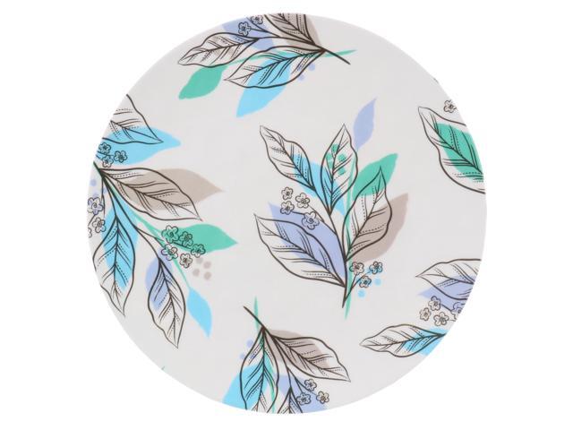 Gibson Home Tropical Sway Vineyard 12 Piece 9 Inch Round Melamine Dessert Plate Set in Blue