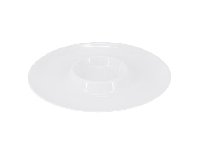 Gibson Home Grayson 12 Piece 12 Inch Round Melamine Chip and Dip Platter Set in White