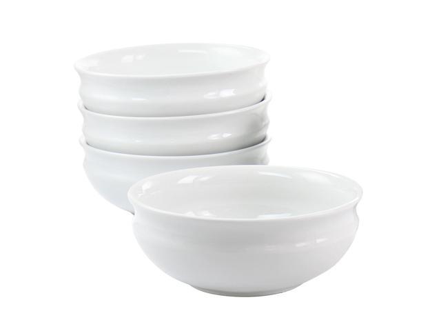 Hometrends Soho Lounge 4 Piece 6 Inch Stoneware Bowl Set in Grey