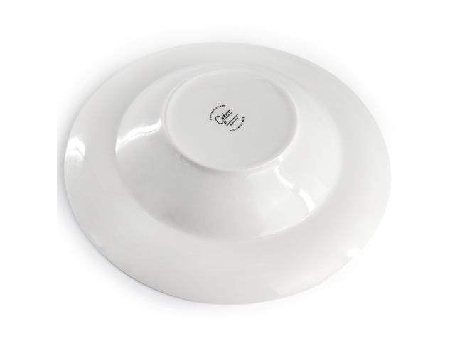Gibson Home Great Essentials 2 Piece Fine Ceramic 20oz Entree Bowl Set in White