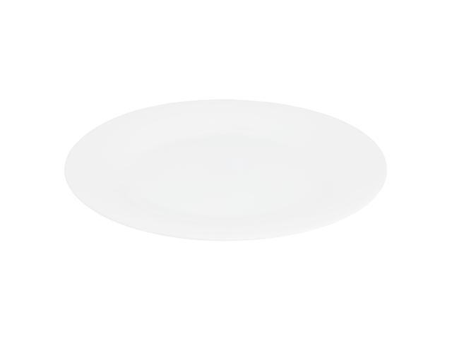 Gibson Ultra White Shadow 6 Piece 10 Inch Opal Glass Dinner Plate Set in White