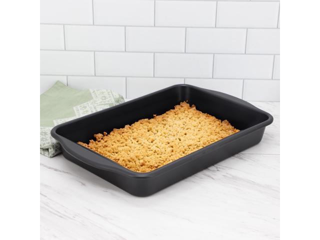 Oster Teston Platinum Collection 13x9 Inch Nonstick Carbon Steel Baking Pan in Matte Black