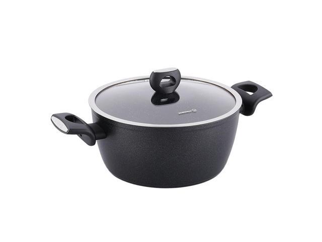 Korkmaz Nora 7 Piece Aluminum Nonstick Cookware Set in Black