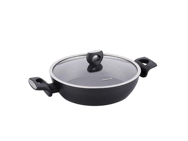 Korkmaz Nora 7 Piece Aluminum Nonstick Cookware Set in Black
