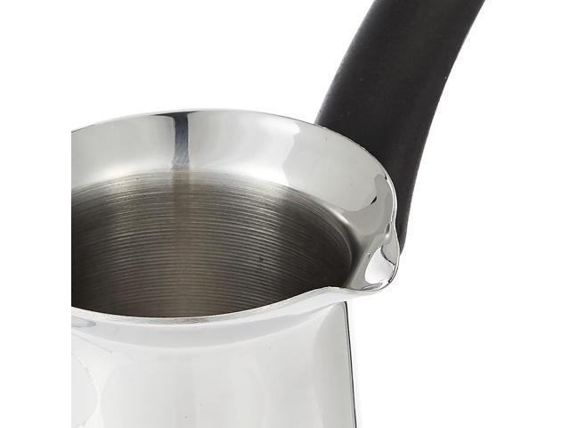Korkmaz Orbit 8 Ounce Stainless Steel Turkish Coffee Pot in Silver