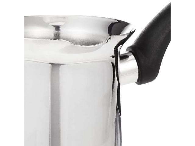 Korkmaz Orbit 8 Ounce Stainless Steel Turkish Coffee Pot in Silver