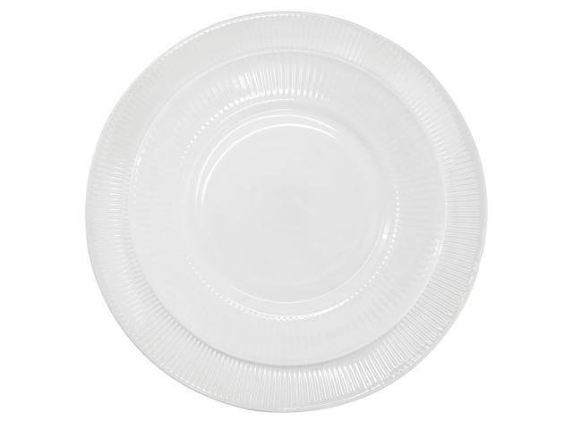 Ultra by Gibson Swanton Stripe 12 Piece Break-Resistant Opal Glass Dinnerware Set in White