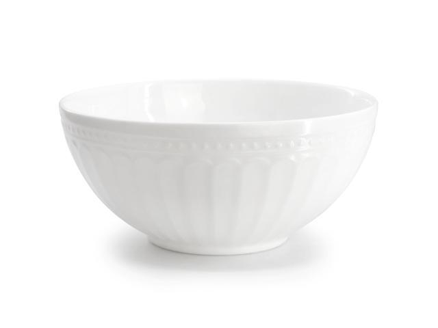 Ultra by Gibson Swanton Arch 12 Piece Break-Resistant Opal Glass Dinnerware Set in White