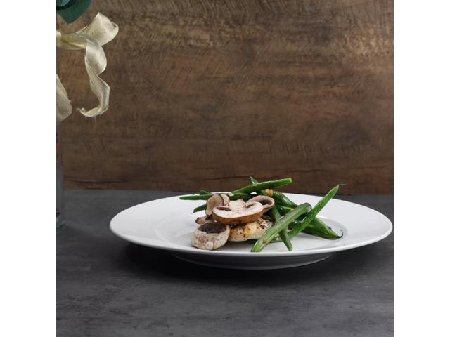 Our Table Simply White 6 Piece 8 Inch Porcelain Salad Plate Set