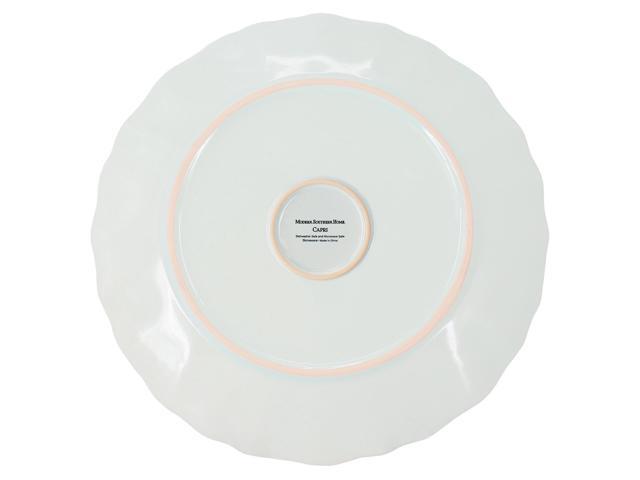Modern Southern Home Capri 6 Piece 11 Inch Stoneware Embossed Dinner Plate Set in Egg Blue