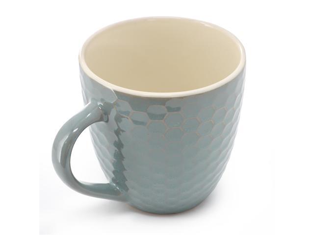 Elama Honeycomb 6 Piece 15 oz. Mug Set in Turquoise