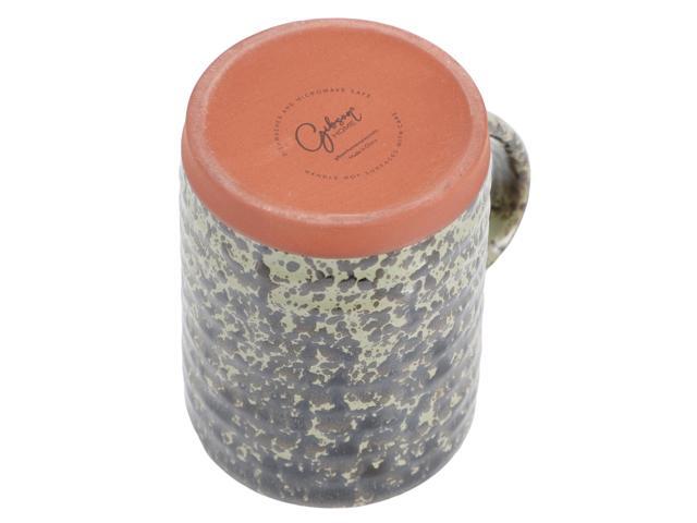 Gibson Home Terra Bella 4 Piece 18.5 Ounce Terracota Mug Set in Peacock Green