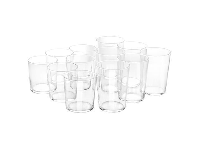 Martha Stewart 12 Piece Bowey Double Old Fashion and Highball Glassware Set