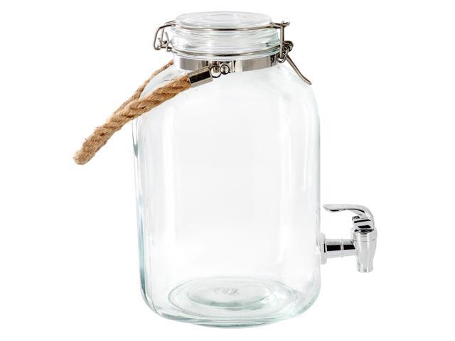 Gibson Home Ferris 1.3 Gallon Glass Beverage Dispenser with Rope Handle