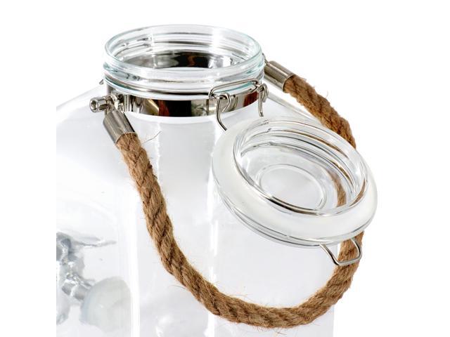 Gibson Home Ferris 1.3 Gallon Glass Beverage Dispenser with Rope Handle