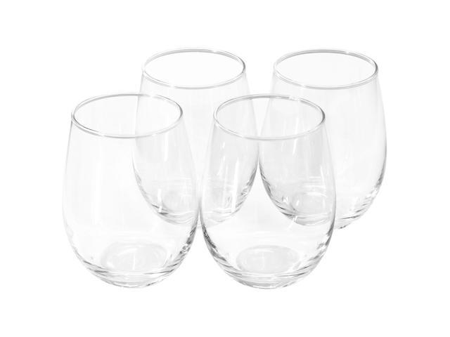Gibson Home Belinni 4 Piece 18oz Classic Stemless Wine Glass Set