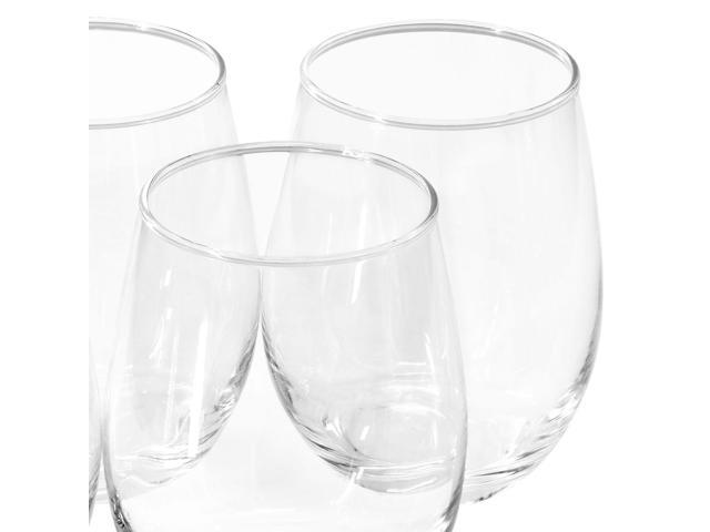 Gibson Home Belinni 4 Piece 18oz Classic Stemless Wine Glass Set