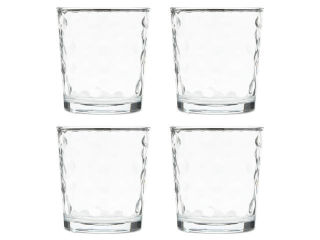 Gibson Home 4 Piece 13.5 Ounce Bubble Double Old-Fashioned Glassware Set