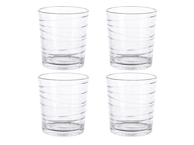 Gibson Home 4 Piece 13.5 Ounce Swirl Double Old-Fashioned Glassware Set
