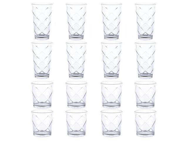 Gibson Home 16 Piece Lattice Glassware Drinkware Set