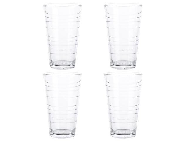 Gibson Home 4 Piece 13.5 Ounce Swirl Glass Tumbler Set