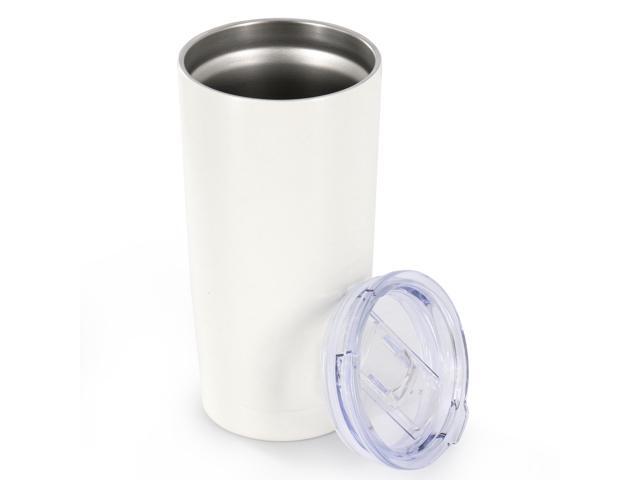 Gibson Home Marina 18oz Stainless Steel Thermal Tumbler with Acrylic Lid in Cream