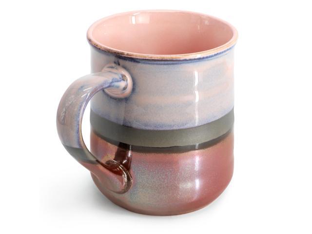 Gibson Home Copper Tonal 4 Piece 18 Ounce Stoneware Cup Set in Mauve