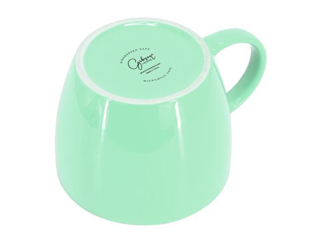 Gibson Home On The Go 4 Piece 25 Ounce Stoneware Soup Cup Set with Lid in Mint
