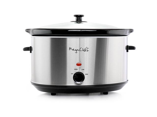 MegaChef 8 Quart Slow Cooker with Bouns Mini 0.6 Quart Warmer