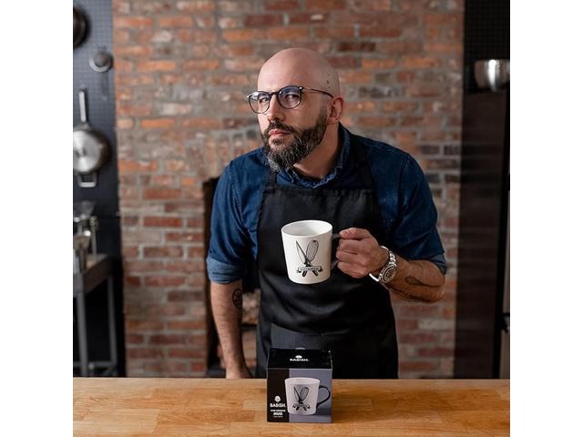 Babish 17 Ounce Fine Ceramic Born & Bread Mug in White