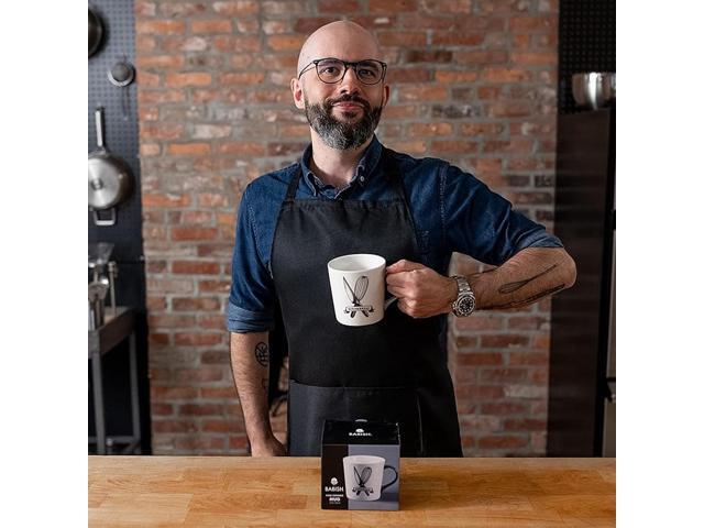 Babish 17 Ounce Fine Ceramic Born & Bread Mug in White