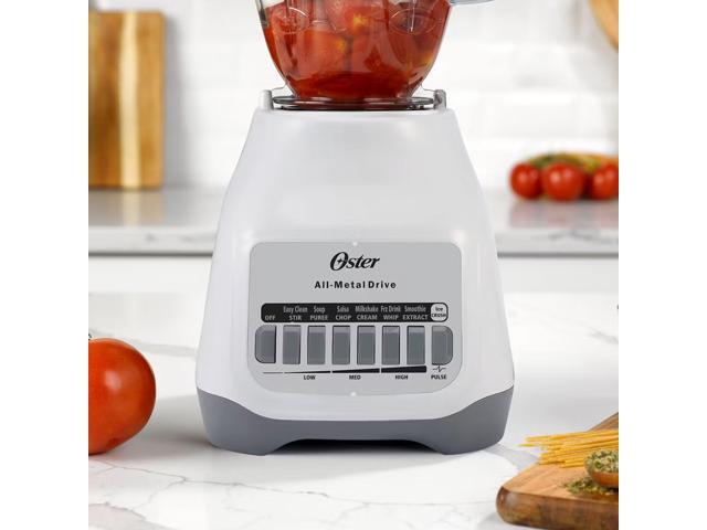 Oster Classic 700 Watt 2-in-1 Kitchen System Blender and Food Chopper in White